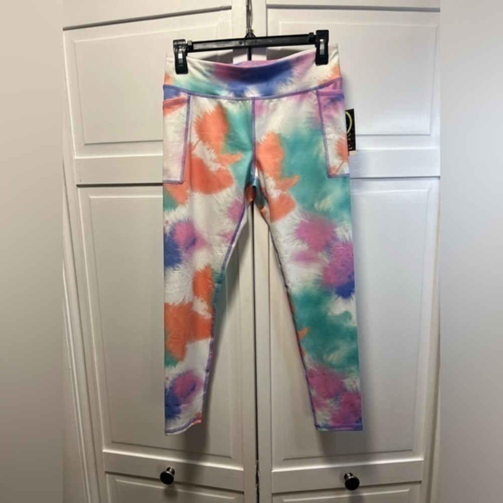 NWT Athletic Works Girls Active Leggings Size Girls Large (10-12) Multic…